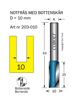 Notfräs D10 L25 TL63 S8