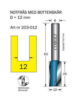 Notfräs D12 L25 TL63 S8