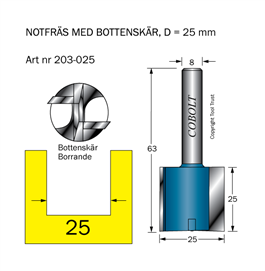 Notfräs D25 L25 TL63 S8