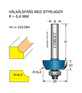 Hålkälsfr R6.4 L10 D26 SL37 S8