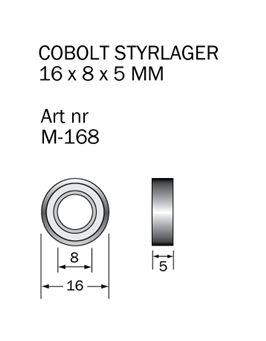 M-168 Kullager 16x8x5mm