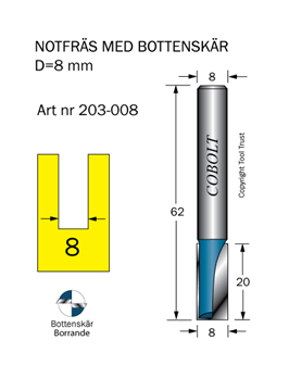 Notfräs D8 L20 TL62 S8