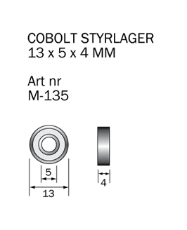 M-135 Kullager 13x5x4mm