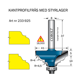 Kantprofilfr R14 R24.5 D41 L19