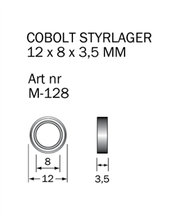 M-128 Kullager 12x8x3.5mm