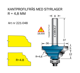 Kantprofilfräs R4.8 L17 F11.5