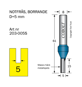 Notfräs D5 L15 TL60 S8