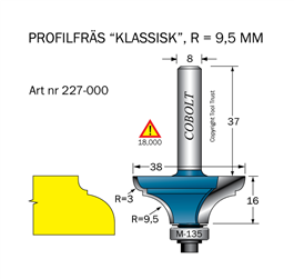 Kantprofilfräs R9.5 L16 F12.5