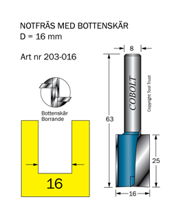 Notfräs D16 L25 TL63 S8