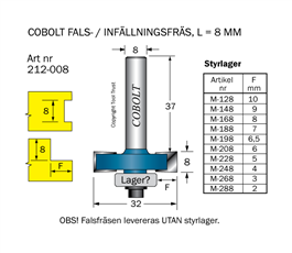 Falsfräs L8 D32 S8 SL37