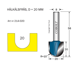 Hålkälsfr R10 D20 L20 TL58 S8