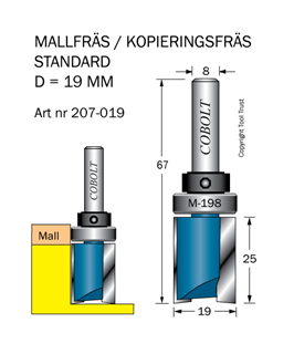 Mallfräs D19 L25 TL67 S8