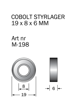 M-198 Kullager 19x8x6mm