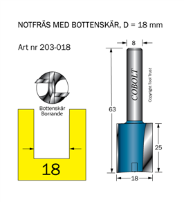 Notfräs D18 L25 TL63 S8