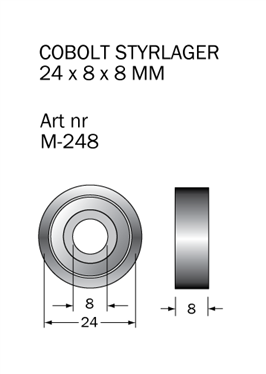 M-248 Kullager 24x8x8mm