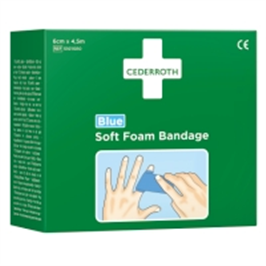 BANDAGE SOFT FOAM BLUE 6x450CM