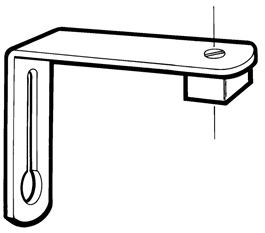 VÄGGFÄSTE 10CM T SKENA 5000