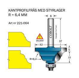 Kantprofilfräs R6.4 L20 F14.5