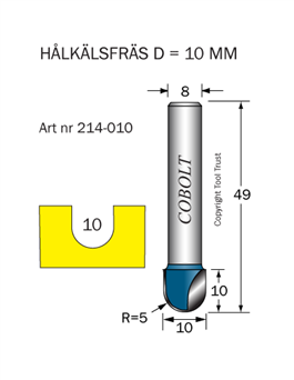 Hålkälsfr R5 D10 L10 TL49 S8