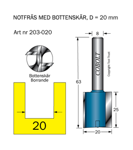 Notfräs D20 L25 TL63 S8